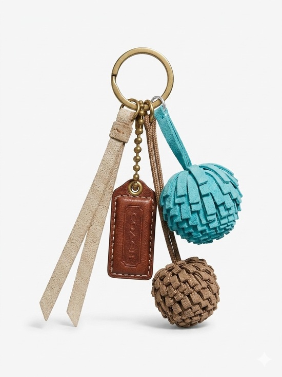 Coach Accessories - Coach 2005 Suede Pom Poms Hang Tag